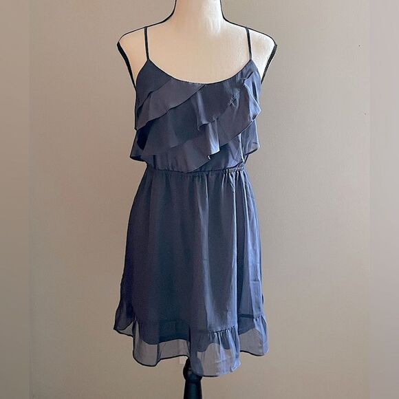 American Eagle, Dusky Light-Blue, Strappy, MIDI Dress. Size Medium. - Picture 1 of 7